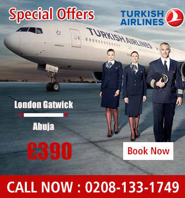 london gatwick to Abuja with Turkish