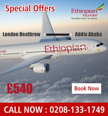 London Gatwick to Addis Ababa with Ethiopian Airlines