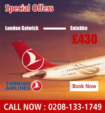 london gatwick to Entebbe with Turkish