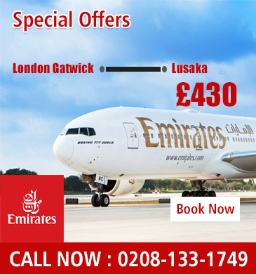 london-gatwick-to-lusaka with emirates