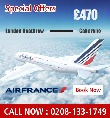 london heathrow to gaborone with Airfrance
