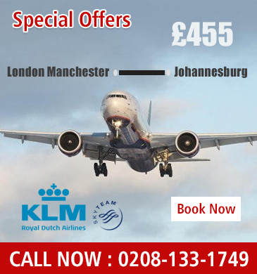 london manchester to johannesburg with KLM